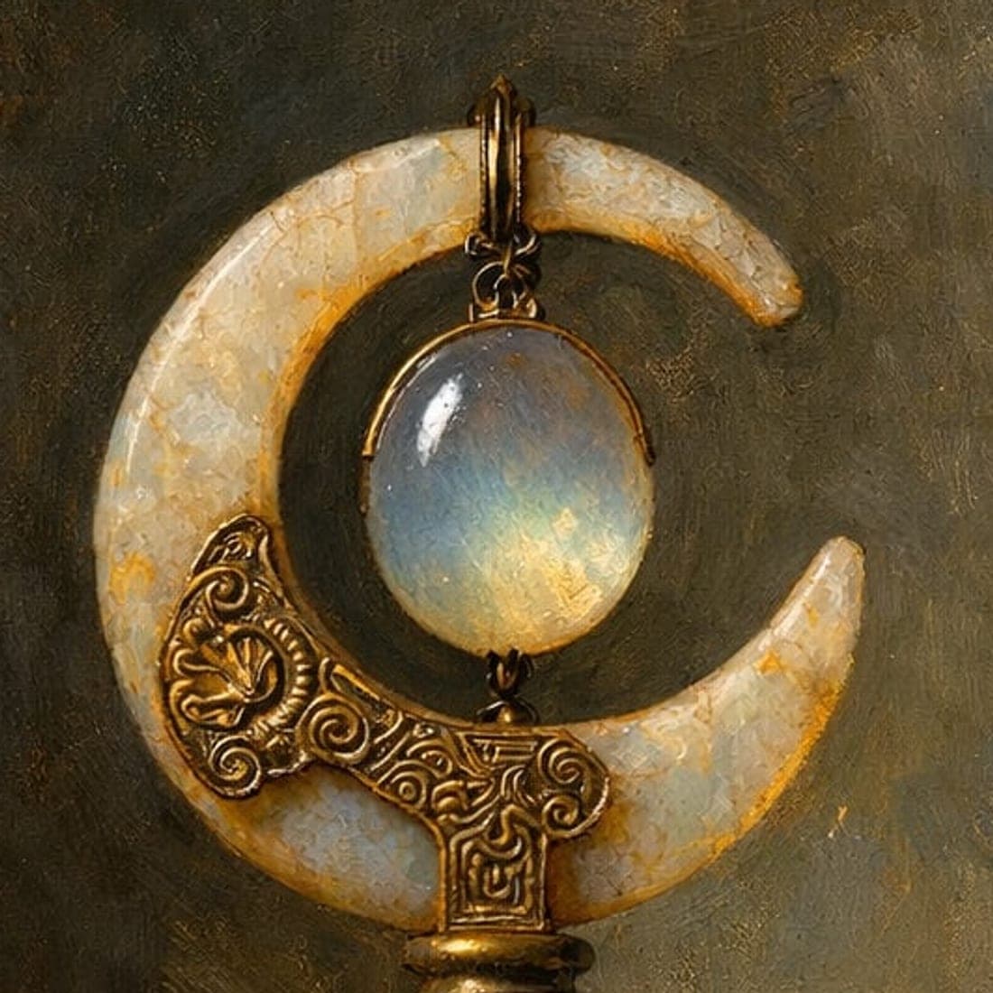 Mineral Forms — a detail from Moonstone Sceptre